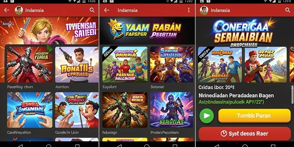 Tampilan awal permainan yang menarik dan mudah dinavigasi.
