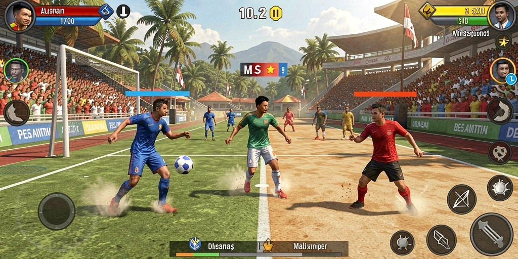 Tangkapan layar menampilkan grafis yang tajam dan colorful.