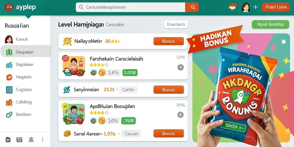 Tangkapan layar 1 menampilkan antarmuka utama LUCKYDF dengan desain yang menarik.